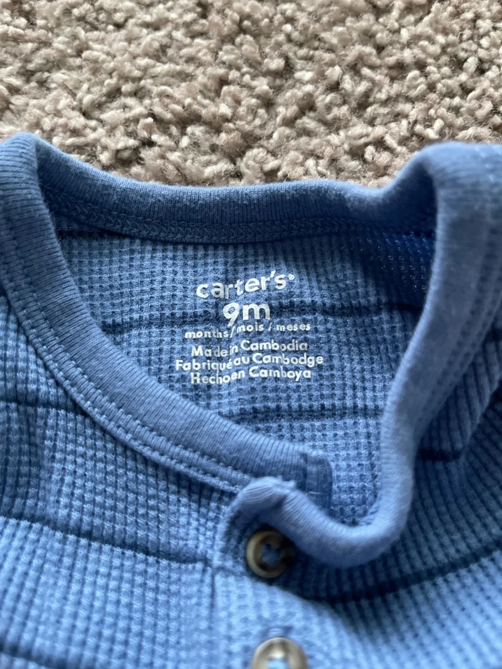 Carter's Coral Nautical Print Baby Tee